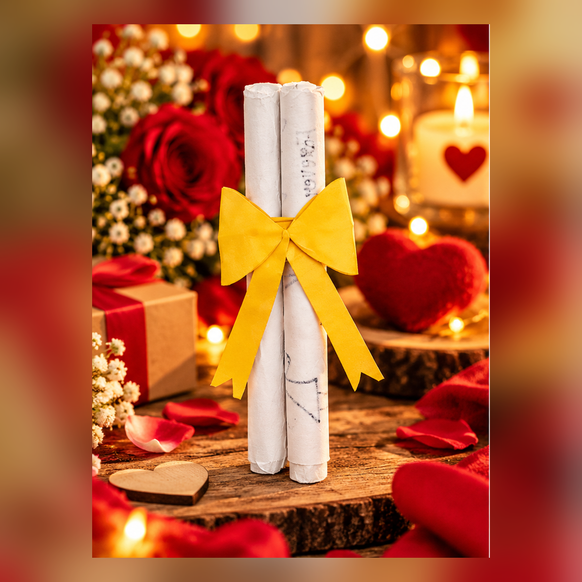 Personalized Birthday Love Letter Scroll